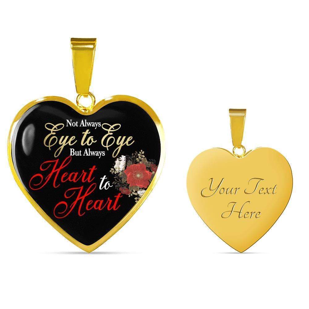 Not Always Necklace Personalized Engraved Gold Heart Necklace Custom Name Date
